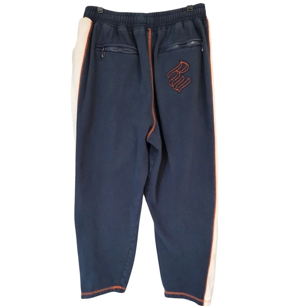 Rocawear Lounge Pants Men's Large Blue Orange Stripe Embroidered Logo Activewear